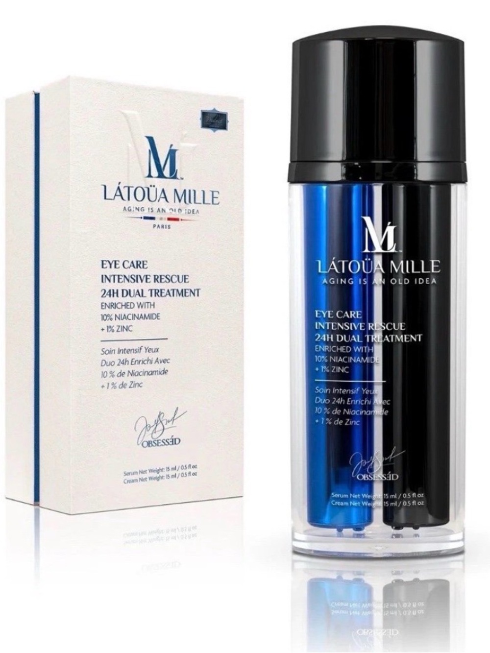 Latoua Mille Eye Care Intensive Rescue 24H Dual Treatment with Niacinamide